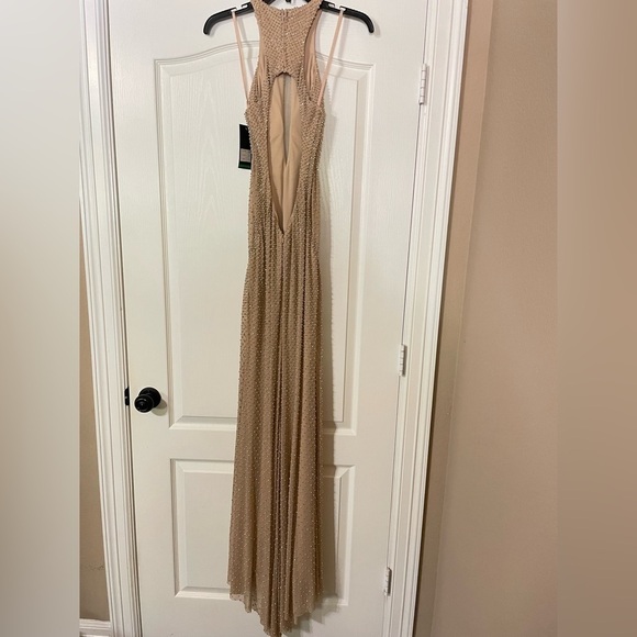 LA FEMME Open Back Beaded Gown - Picture 10 of 13